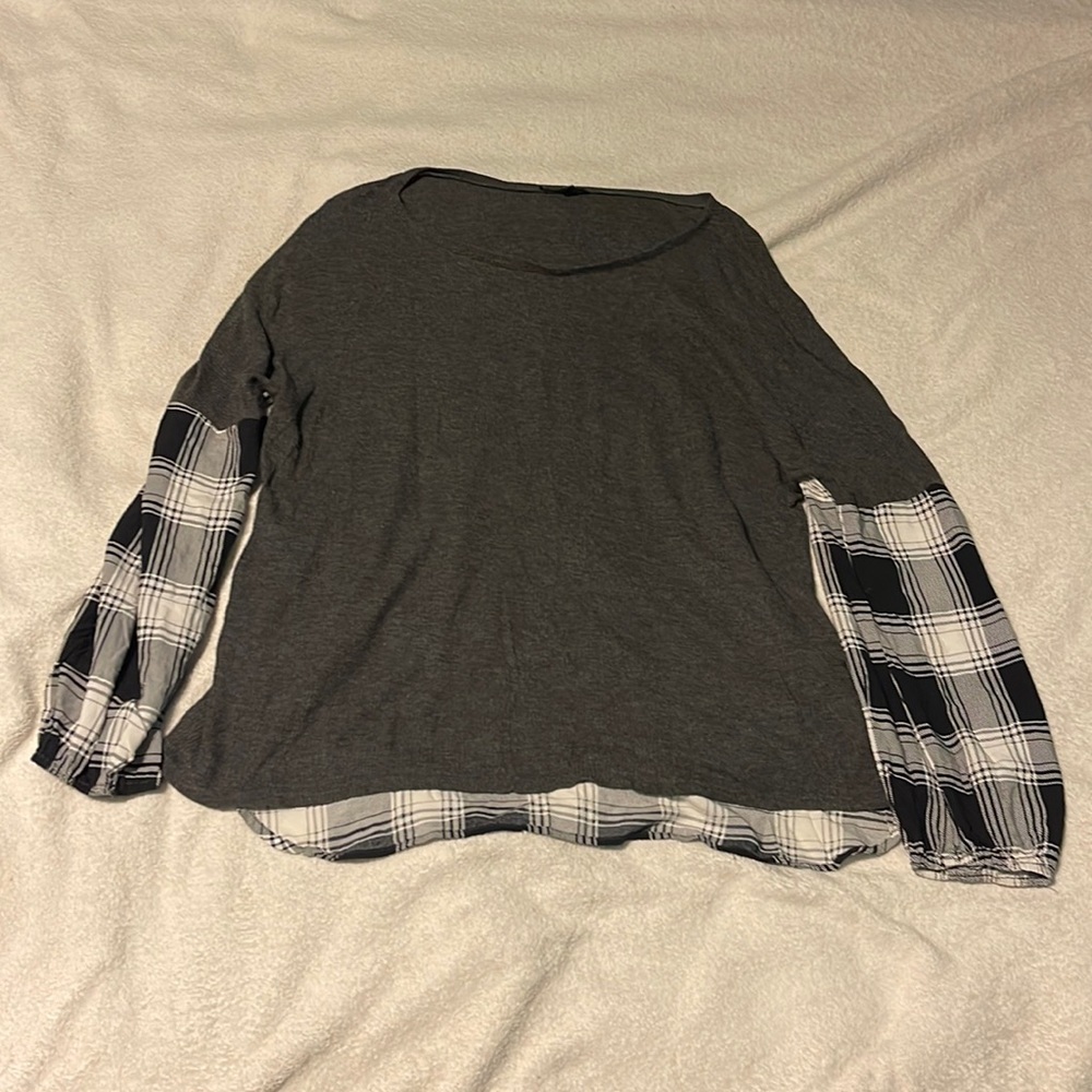 Sapphire O Gray Long Sleeve Shirt Size L